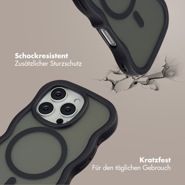 Selencia Wavy Backcover mit MagSafe Apple iPhone 16 Pro - Schwarz