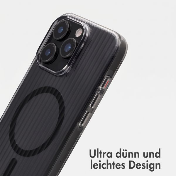Accezz Lite Backcover mit MagSafe | Fluted | Apple iPhone 16 Pro Max - Schwarz