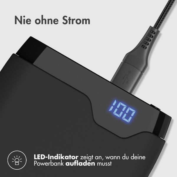 imoshion Powerbank - 6000 mAh - Schnelles Aufladen - Schwarz