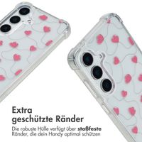 imoshion Design Hülle mit Band Samsung Galaxy S25 - Dusty Rose Connected Hearts