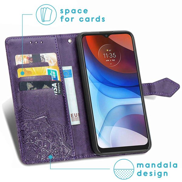 imoshion Mandala Klapphülle Motorola Moto E7i Power - Violett