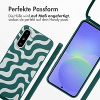 imoshion SilikonHülle design mit Band Samsung Galaxy A36 / A56 - Petrol Green Groovy