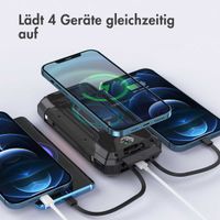 imoshion ﻿Solar Powerbank – Kabellose Powerbank mit Solarpanel – Schnellaufladung und Stromversorgung – 30.000 mAh – Schwarz