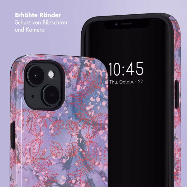 Selencia Vivid Rückabdeckung mit MagSafe Apple iPhone 14 - Fresh Paint Flower Orange