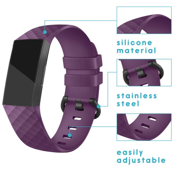 imoshion Silikonband für das  Fitbit Charge 3 / 4 - Violett