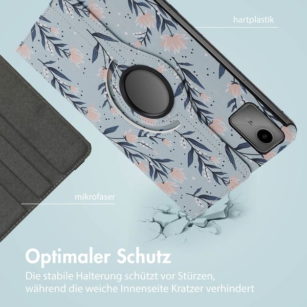 imoshion 360° drehbare Design Klapphülle für das Lenovo Tab M11 - Flowers