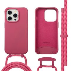 imoshion Color Backcover mit abnehmbarem Handykette und MagSafe Apple iPhone 14 Pro - Raspberry
