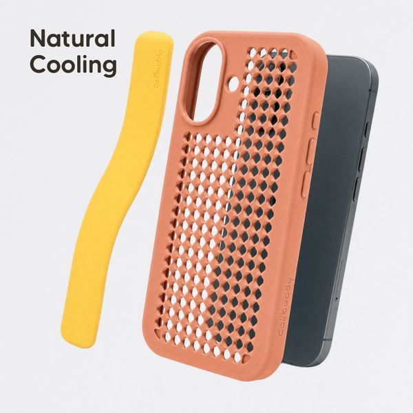 Callbuddy Hülle mit Strap Apple iPhone 17 - Coral Pop