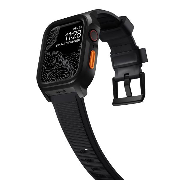 Nomad Robustes Gehäuse für die Apple Watch Series 4-9 / SE – 44/45 mm – Schwarz