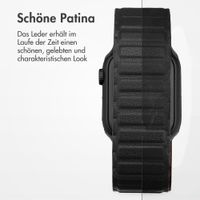 Accezz Magnetisches Echtlederarmband für Apple Watch | 44/45/46/49 mm - Schwarz