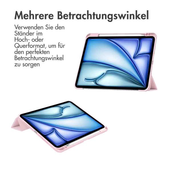 imoshion Trifold Hardcase Klapphülle Apple iPad Air 13 Zoll (2025) M3 / (2024) M2 - Rosa
