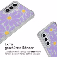 imoshion Design Hülle mit Band Samsung Galaxy A56 - Tropical Violet Flowers Connect