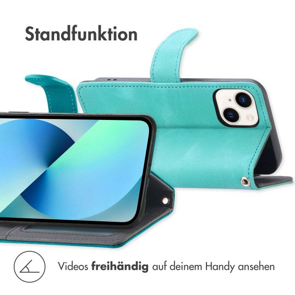 imoshion Klapphülle mit Kordel Apple iPhone 13 - Türkis
