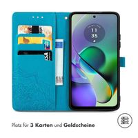 imoshion Mandala Klapphülle Motorola Moto G54 - Türkis