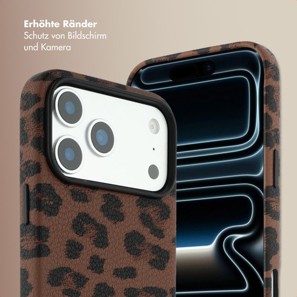 Selencia Sabi Backcover Leopardenmuster mit MagSafe Apple iPhone 17 Pro Max - Mocha Brown