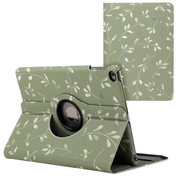 imoshion 360° drehbare Design Klapphülle Apple iPad 6 (2018) 9.7 Zoll / iPad 5 (2017) 9.7 Zoll - Green Flowers