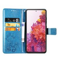 Kleeblumen Klapphülle Samsung Galaxy S20 FE - Türkis