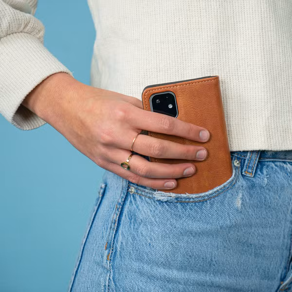 imoshion Luxuriöse Klapphülle Samsung Galaxy A32 (5G) - Braun