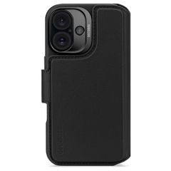 Decoded 2 in 1 Leather Klapphülle MagSafe Apple iPhone 16 - Schwarz