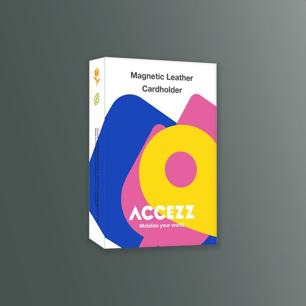 Accezz Magnetischer Lederkartenhalter - Geeignet für Apple Find My - Cedar Green