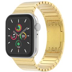 Selencia Gliederarmband aus Edelstahl für die Apple Watch Series 1 bis 9 / SE (38/40/41 mm) | Series 10 (42 mm) - Gold