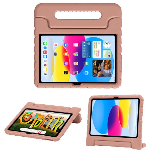 imoshion Schutzhülle mit Handgriff kindersicher für das iPad 11 (2025) 11 Zoll / iPad 10 (2022) 10.9 Zoll - Dusty Pink