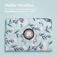 imoshion 360° drehbare Design Klapphülle Apple iPad 9 (2021) 10.2 Zoll / iPad 8 (2020) 10.2 Zoll / iPad 7 (2019) 10.2 Zoll - Flowers