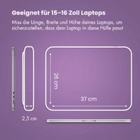 imoshion Laptop Hülle mit Staufach 15-16 Zoll - Laptop Sleeve - Sandstone