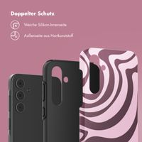 Selencia Vivid Back Cover Samsung Galaxy A55 - Wavy Swirl Pink Plum