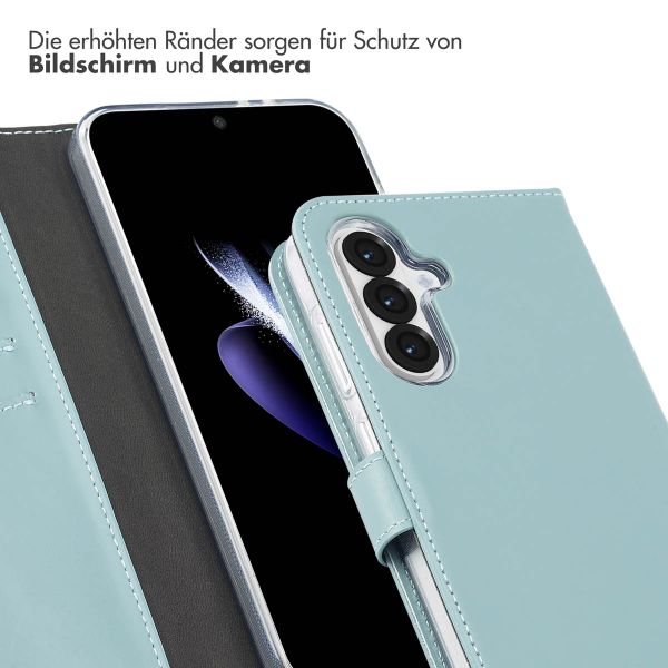 Selencia Echtleder Klapphülle für das Samsung Galaxy A56 - Air Blue