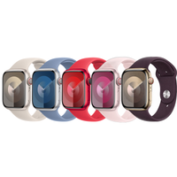 Apple 5 Pack Sport Armband für Apple Watch | 38/40/41/42 mm - Größe S/M - Starlight / Winter Blue / Product(RED) / Light Pink / Elderberry