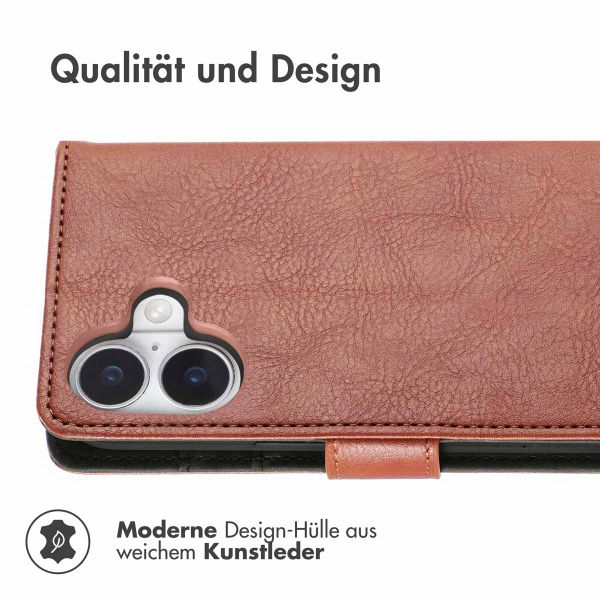 imoshion Luxuriöse Klapphülle Apple iPhone 16 - Braun