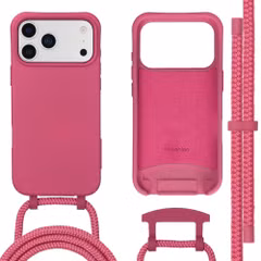 imoshion Color Backcover mit abnehmbarem Handykette und MagSafe Apple iPhone 17 Pro - Raspberry