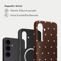 Selencia Vivid Rückabdeckung mit MagSafe Samsung Galaxy S24 - Happy Dots Chocolate
