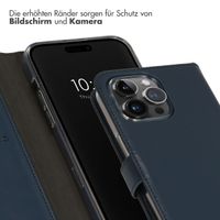 Selencia Echtleder Klapphülle Apple iPhone 15 Pro Max - Blau