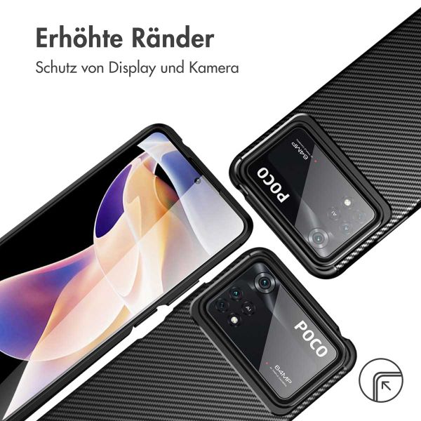 imoshion Carbon-Hülle für das Xiaomi Poco X4 Pro - Schwarz