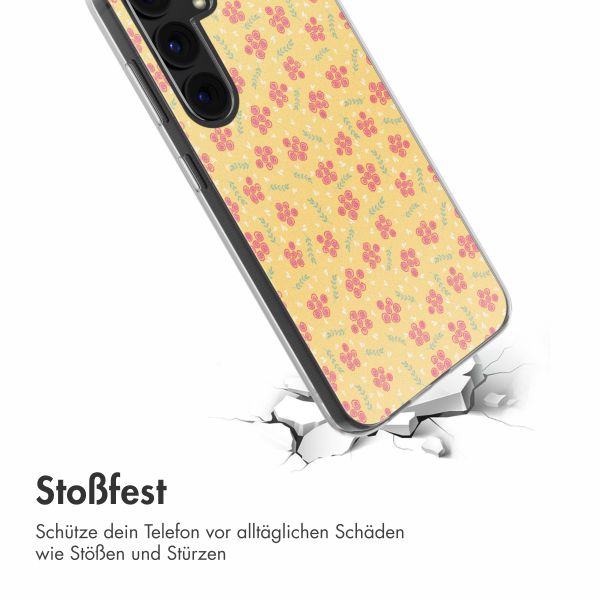 imoshion  Design Hülle für das Samsung Galaxy S24 - Sunny Yellow Petite Flowers