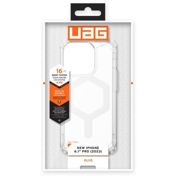 UAG Plyo Backcover MagSafe für das iPhone 15 Pro - Ice / Weiß