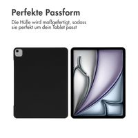 Accezz Liquid Silicone Back Cover mit Stifthalter Apple iPad Air 13 Zoll (2025) M3 / (2024) M2 - Schwarz