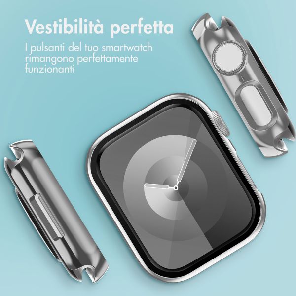 imoshion Full Cover glänzendes Hard Case Apple Watch 7 / 8 / 9 - 41 mm - Silber