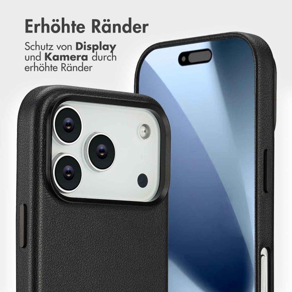Accezz 2-in-1 Klapphülle aus Leder mit MagSafe Apple iPhone 17 Pro - Onyx Black