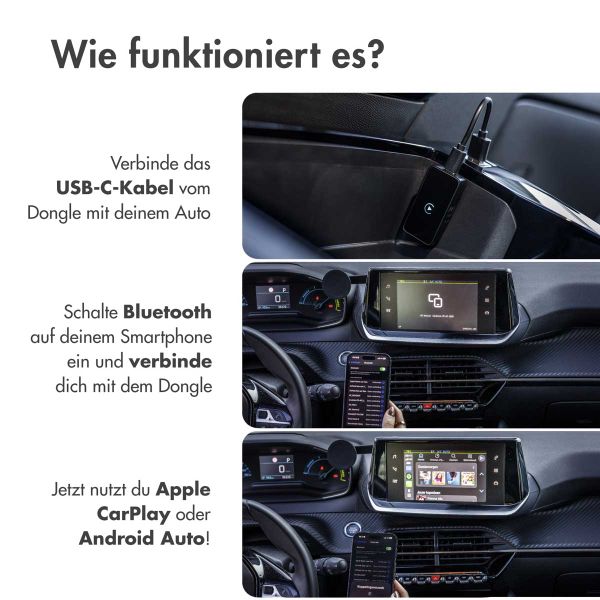 imoshion CarPlay Adapter - CarPlay ohne kabel für Apple CarPlay und Android Auto