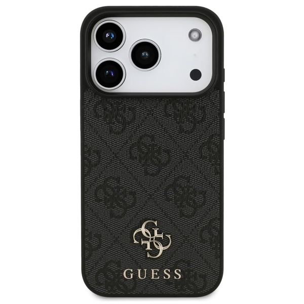 Guess 4G Metal Logo Back Cover MagSafe Apple iPhone 17 Pro - Schwarz