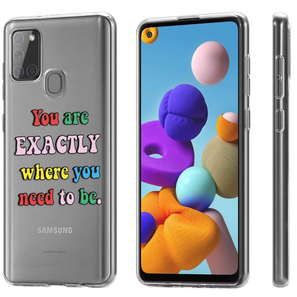 imoshion Design Hülle für das Samsung Galaxy A21s - Quote - Multicolor