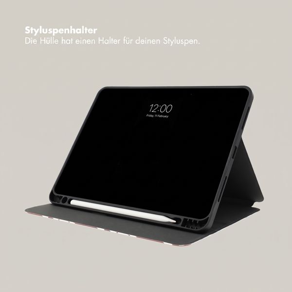 Selencia Vivid Klapphülle Apple iPad Air 11 Zoll (2026) M4 / (2025) M3 / (2024) M2 / Air 5 (2022) / Air 4 (2020) - Choco Flower Pop