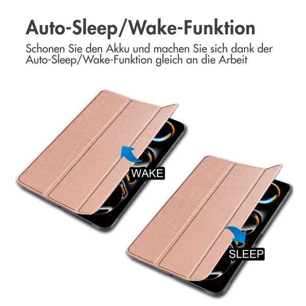 imoshion Trifold Klapphülle Apple iPad Pro 13 (2024) M4 - Rosé gold