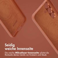 Accezz 2-in-1 Klapphülle aus Leder mit MagSafe Samsung Galaxy S24 - Sienna Brown