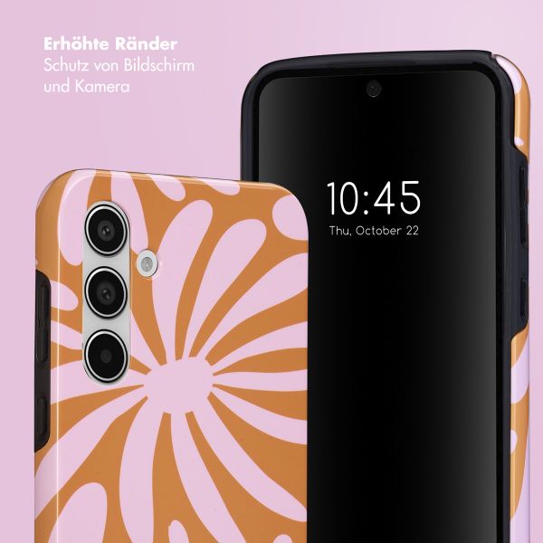 Selencia Vivid Tough Back Cover für das Samsung Galaxy A55 - Modern Bloom Pink