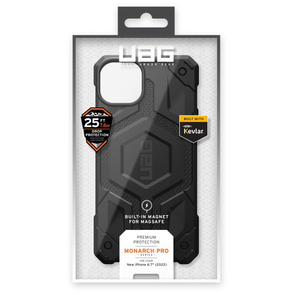 UAG Monarch Backcover MagSafe für das Apple iPhone 14 Plus - Kevlar Black