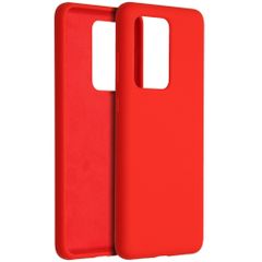 Accezz Liquid Silikoncase Samsung Galaxy S20 Ultra - Rot